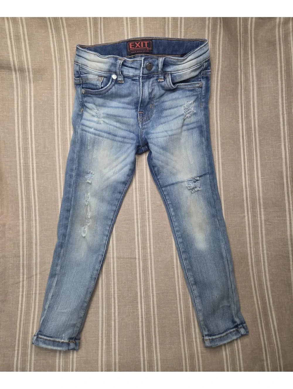 Exit Boys Blue Light Wash Denim Skinny Slim Fit Jeans 5T Pockets